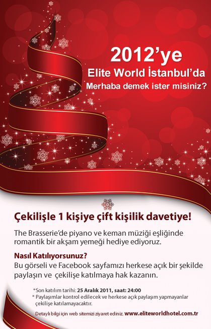 Elite World İstanbul Otel’den Yılbaşı Hediyesi!